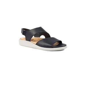 NEW ZIERA women's igor sandal in navy leather/ white sole